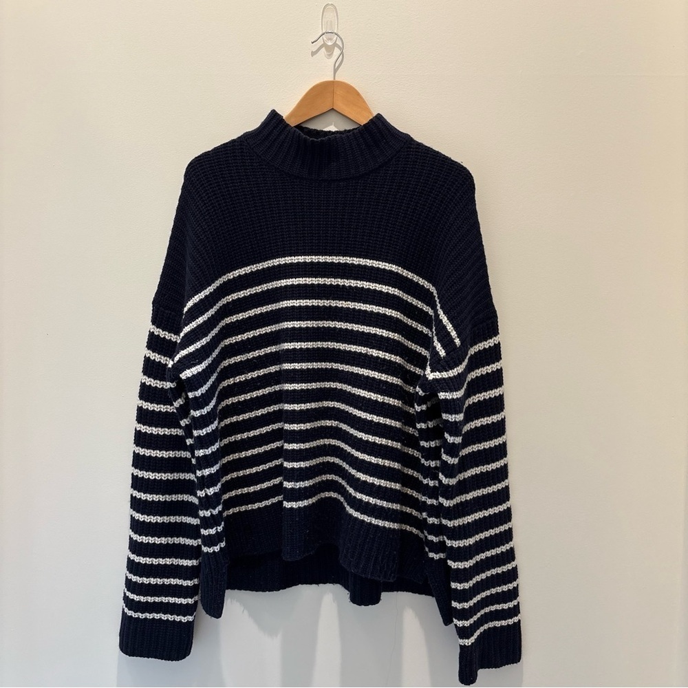 Alex Mill Seattle Stripe Mock Neck Merino Wool/Cashmere Sweater 
Size XXL - Picture 4 of 7